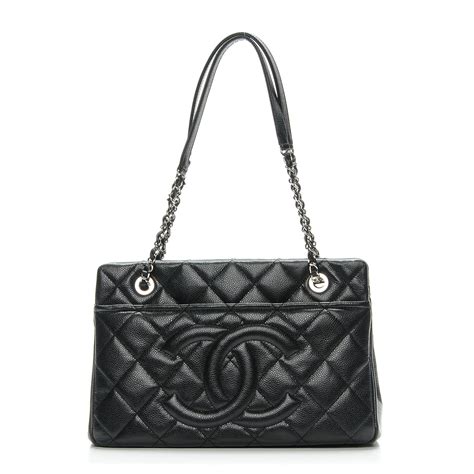 chanel black caviar timeless tote|Chanel 2018 Caviar Quilted Timeless Tote .